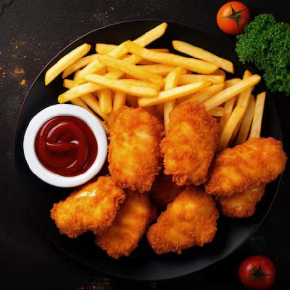 Nuggets con Papas