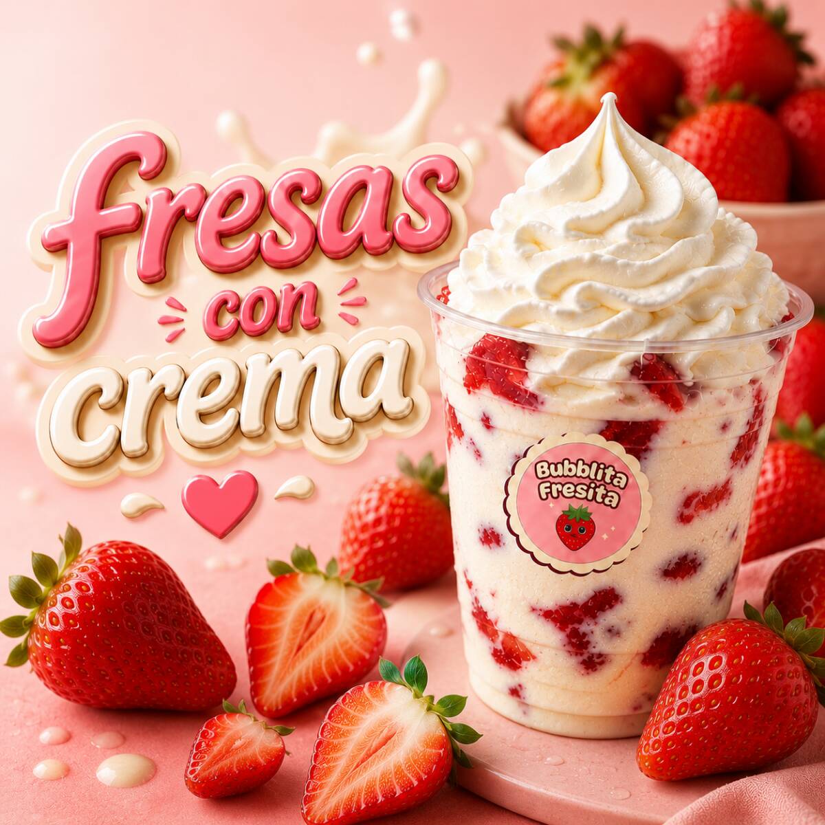FRESAS CON CREMA ORIGINALES