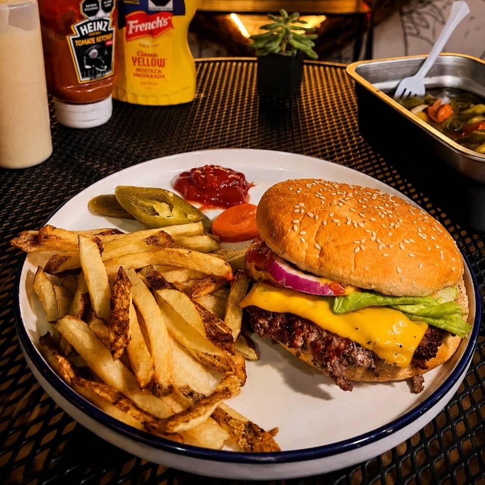 2 Hamburguesas de Res al Carbon