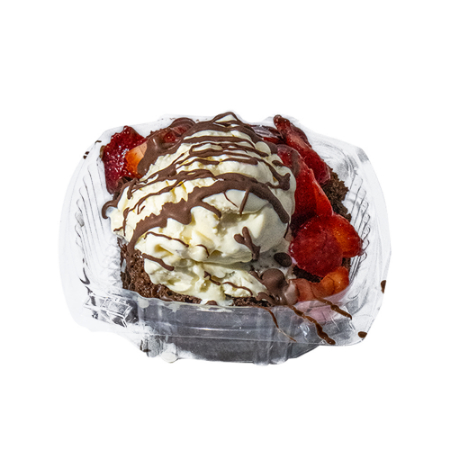 BROWNIE CON NIEVE