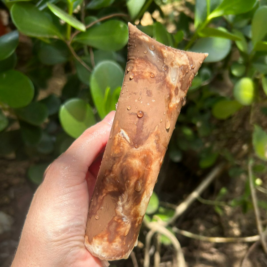 Sacolé de Ninho com Nutella; Mousse cremoso de Ninho e Nutella