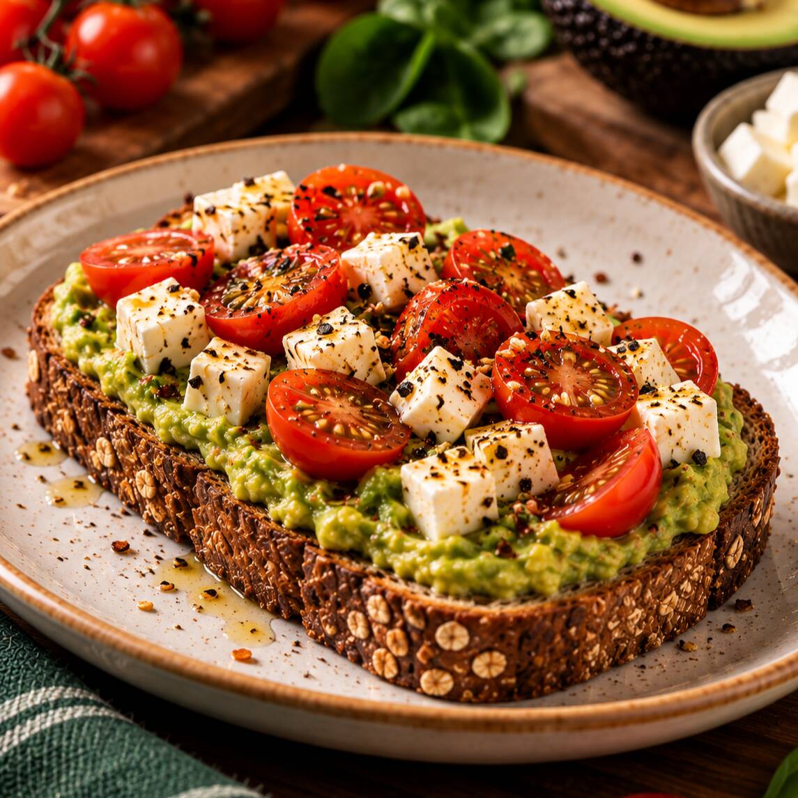 Toast de Aguacate (Pan 12 Granos)