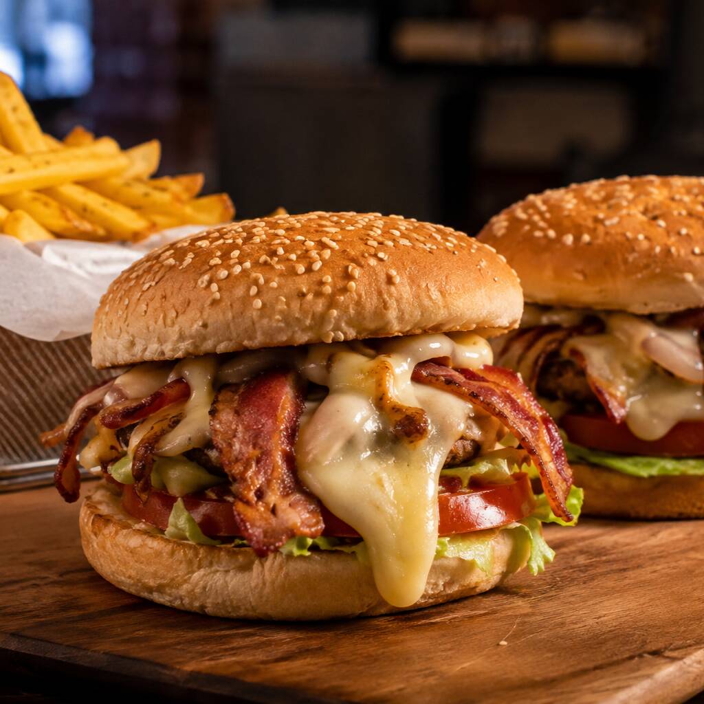 2 Hamburguesas + Porcion de Papas 💥