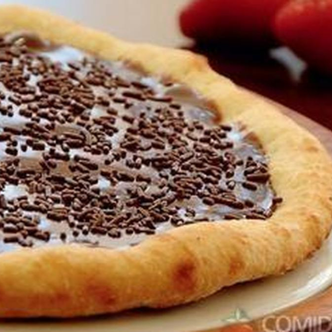 Chocolate ao leite e granulado