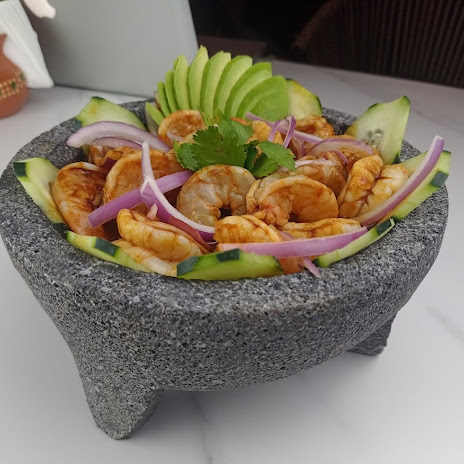 Molcajete de Camarón en Salasas Negras