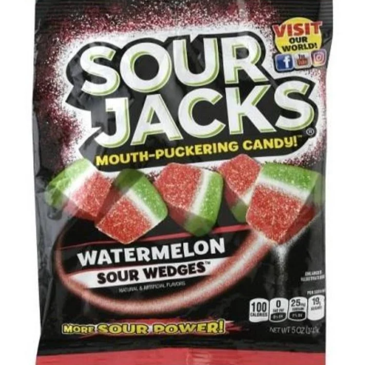 Sour jacks gomitas aciditas de Sandía individual