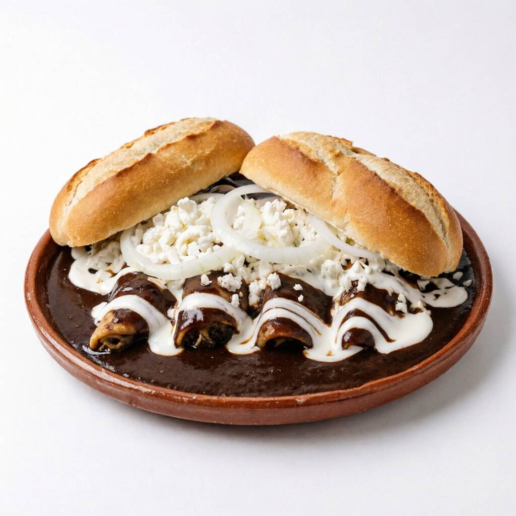 Enchiladas de Mole con Pollo