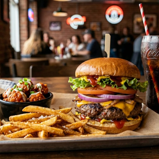 Hamburguesa + Papas + Boneless + Refresco