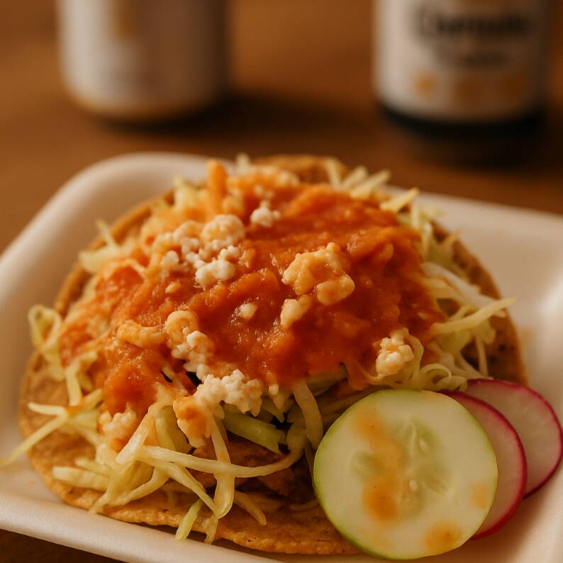 Tostada Raspada de Lengua