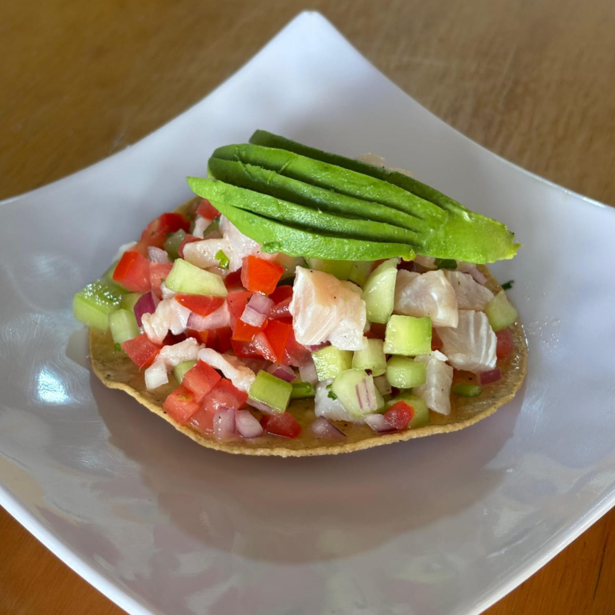 Tostada de Ceviche de Pescado