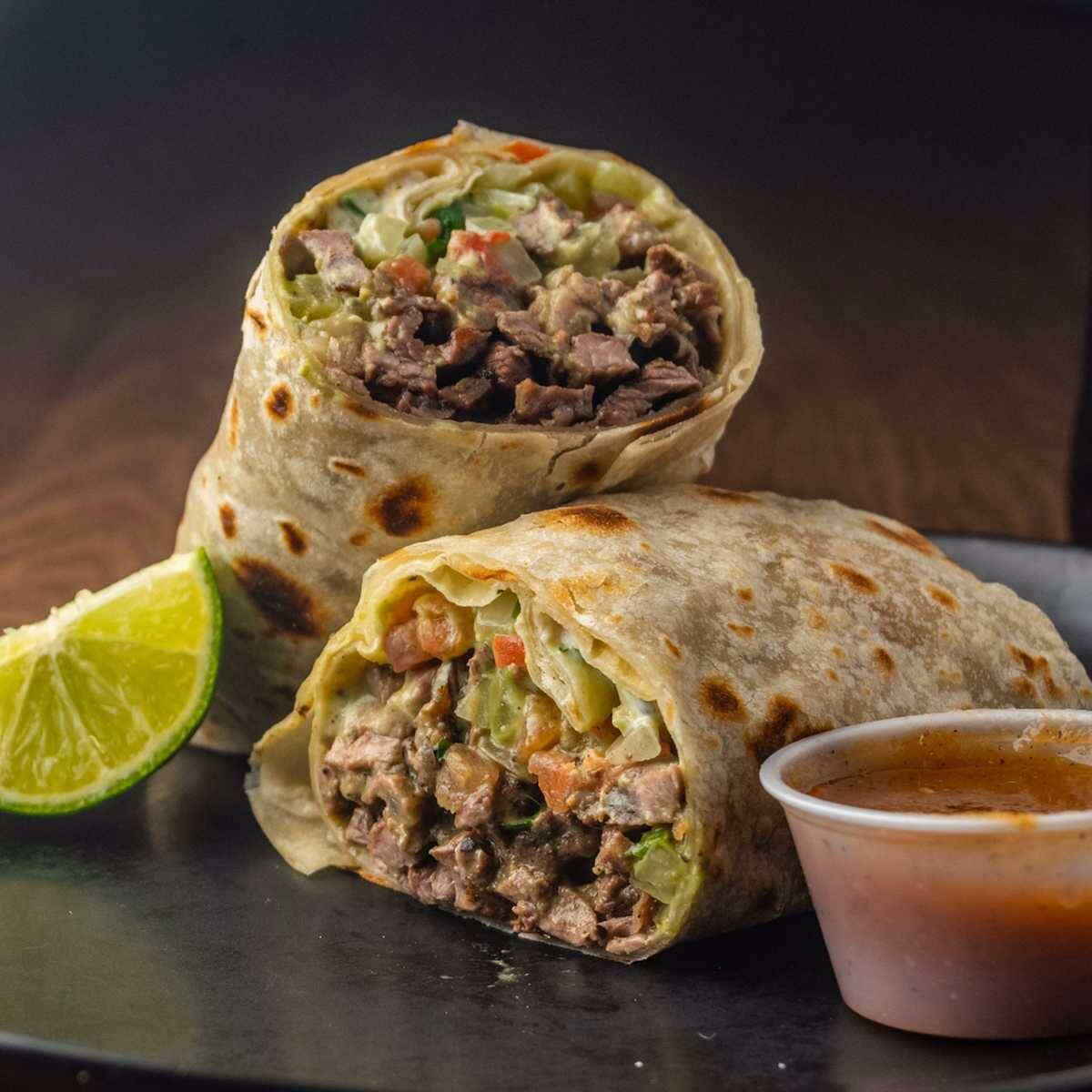 Mega burrito de bistec