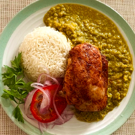 Alverjita con Pollo al Horno