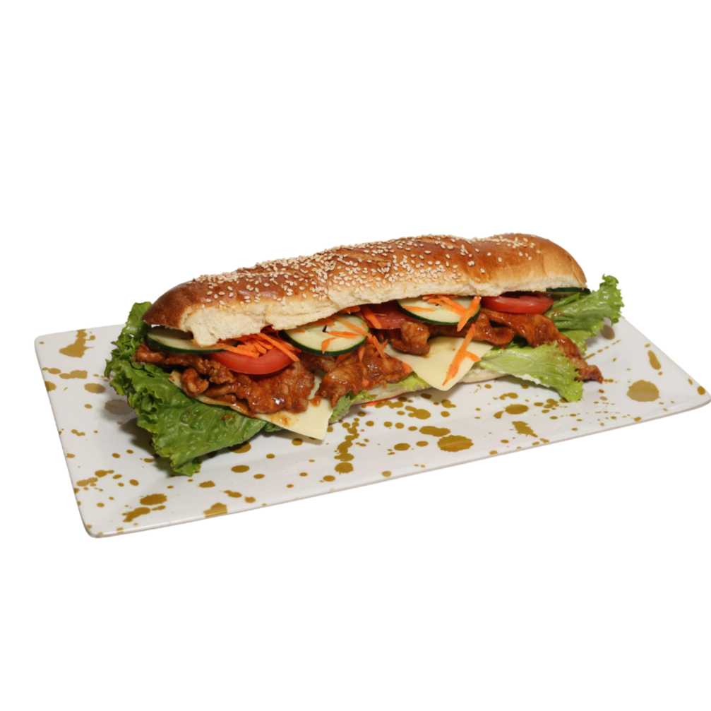 Baguette de Fajitas de Pollo BBQ