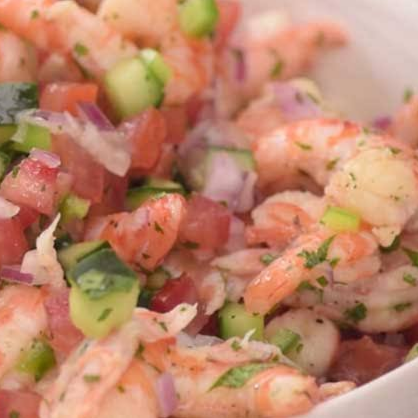 1/2 litro de ceviche de camaron