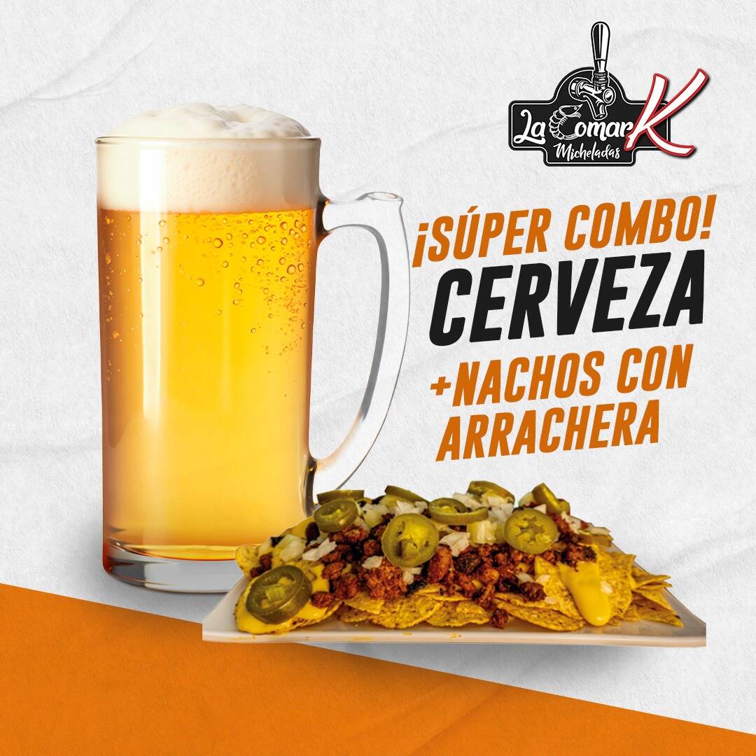 Nachos con Arrachera + Cerveza (1.2l)