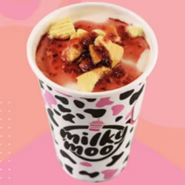 Calda de framboesa, cream cheese e biscoito Maria