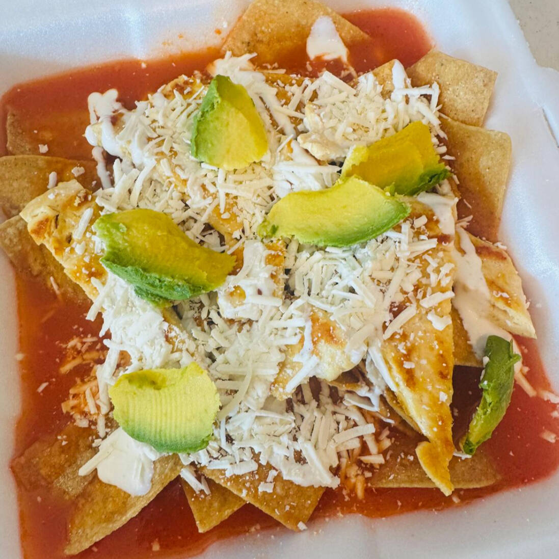 Chilaquiles con pollo