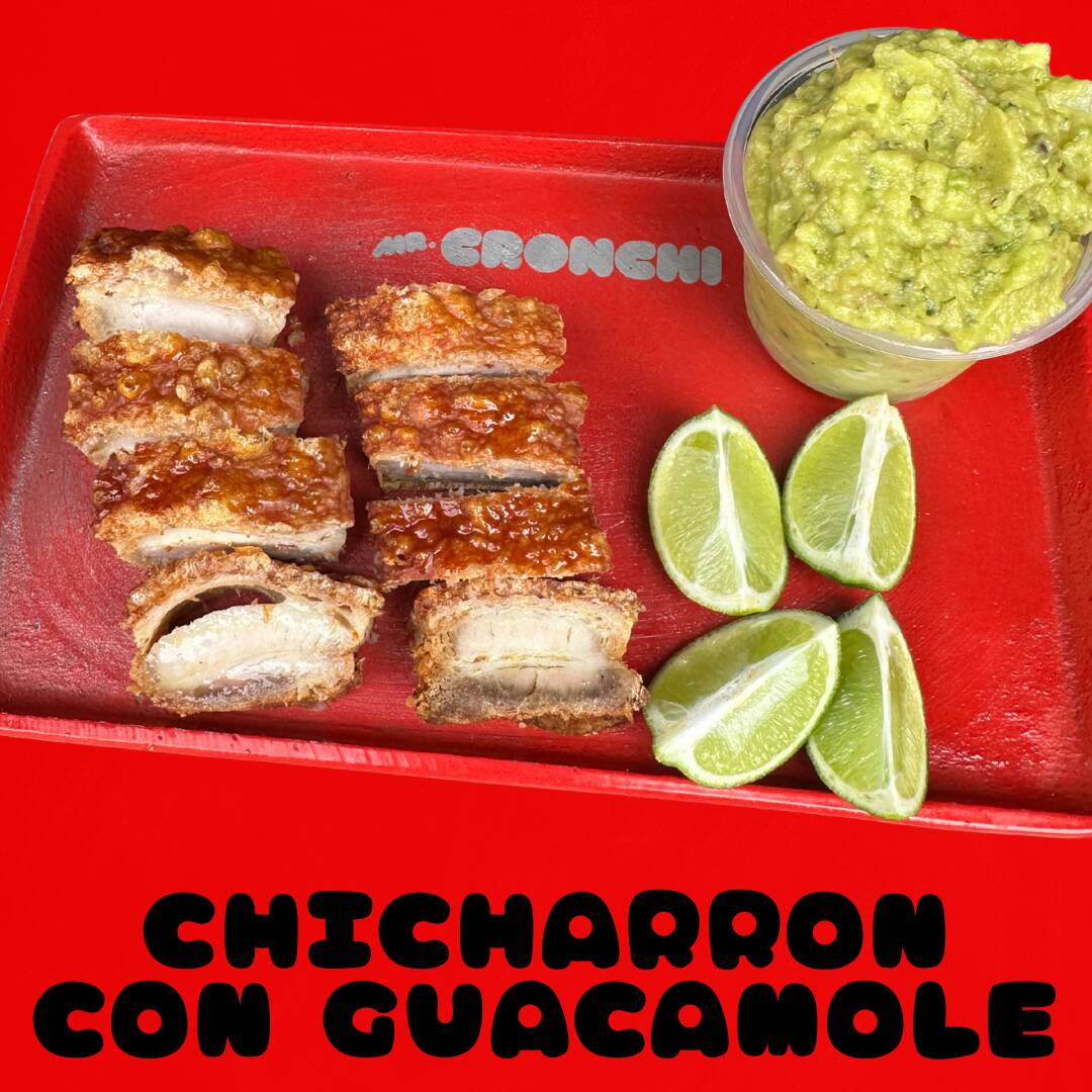 CHICHARRON CON GUACAMOLE