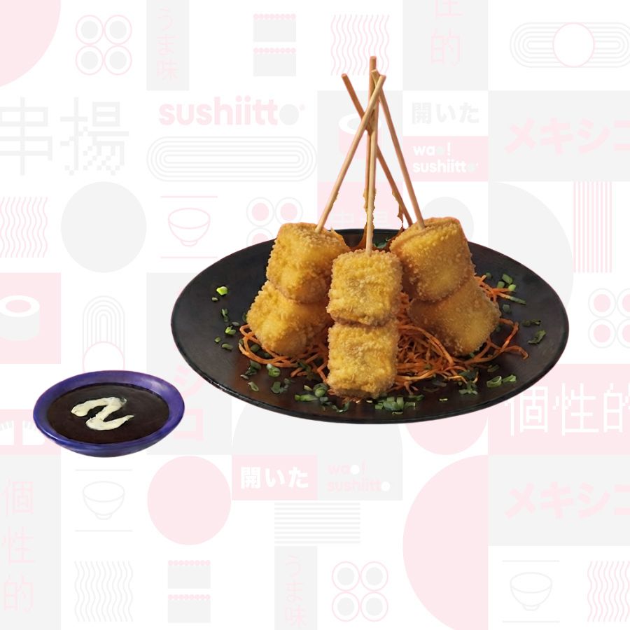 3 Kushiages de Queso