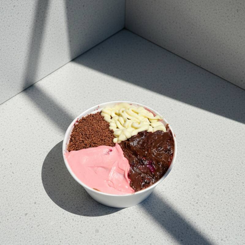 Uma combinação cheia de sabor e personalidade! São 1 litro de açaí cremoso acompanhado de brigadeiro, granulado de chocolate, mousse de limão e mousse de uva. A mistura perfeita entre o doce do chocolate e o toque refrescante das mousses, criando uma experiência deliciosa e irresistível a cada colherada. Ideal para compartilhar ou aproveitar sozinho!
