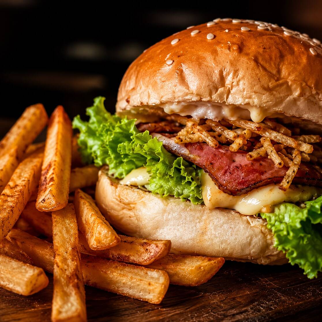 Combo de Hamburguesa de Carne Papas Francesas