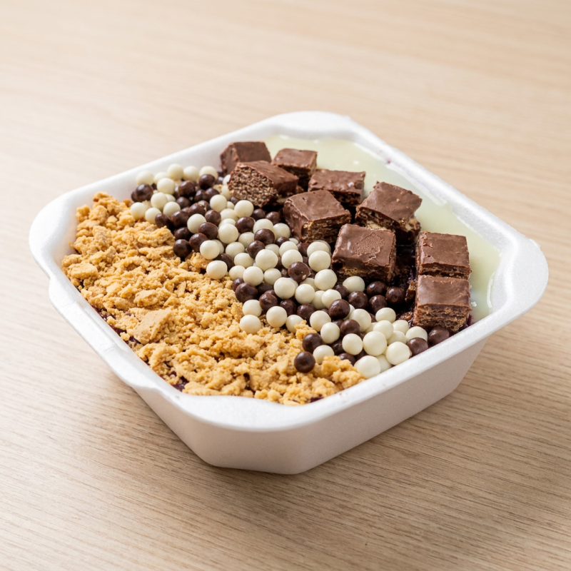 Desfrute de um super combo de açaí refrescante de 300ml cada, acompanhado por três deliciosos acompanhamentos à sua escolha, para uma experiência saborosa e revigorante.