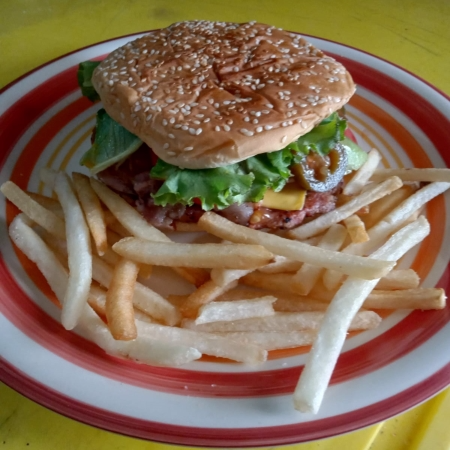 Hamburguesa Sencilla C/Papas