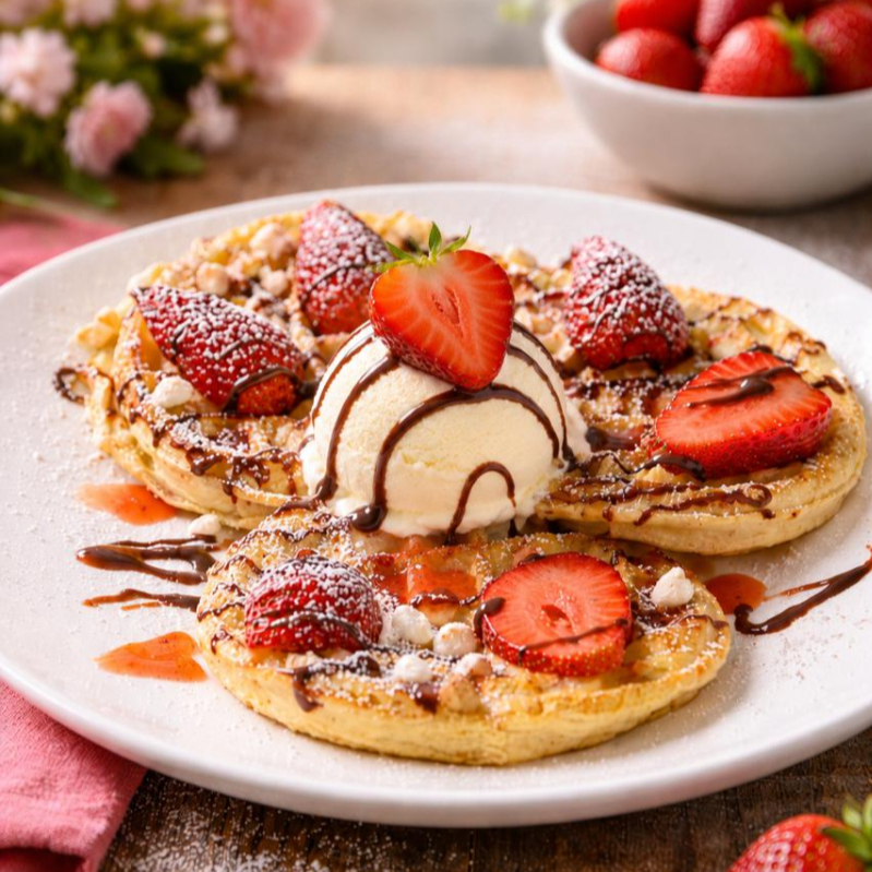 Waffles Fresa