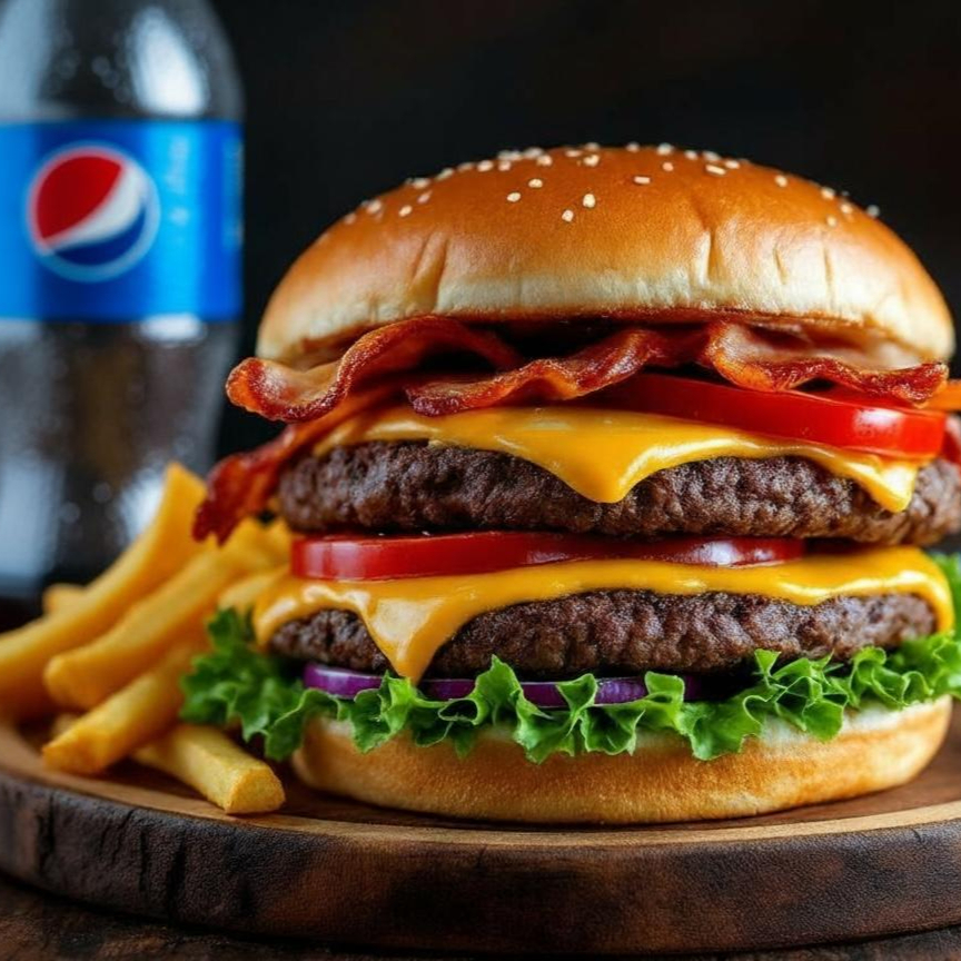 Combo Full Doble Carne +Papas Francesas+ Bebida