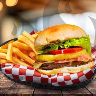 Jawa y Ana Burger con Tocino + Papas chicas gratis