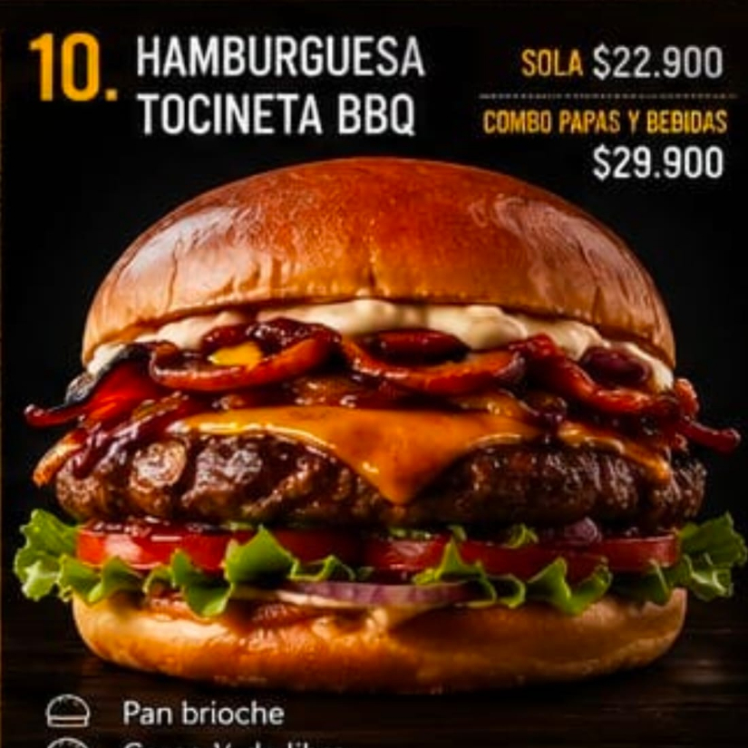 Hamburguesa BBQ en Combo