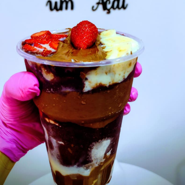 300ml Açai + Leite Condensado + Nutella + Morango