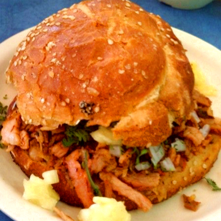 Cemitas Carne Pastor + POSTRE GRATIS