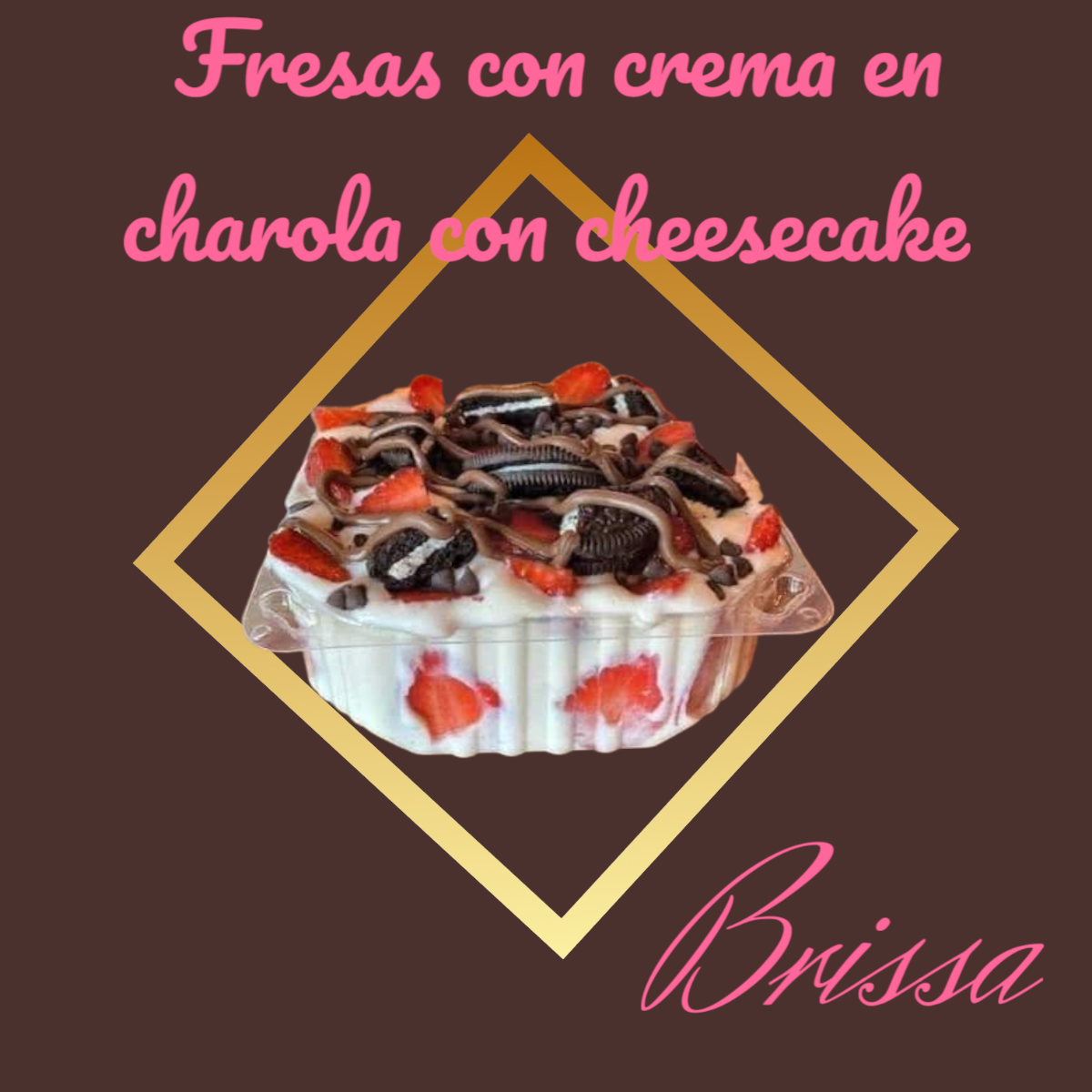 Charola Grande de Fresas con Crema y Topping