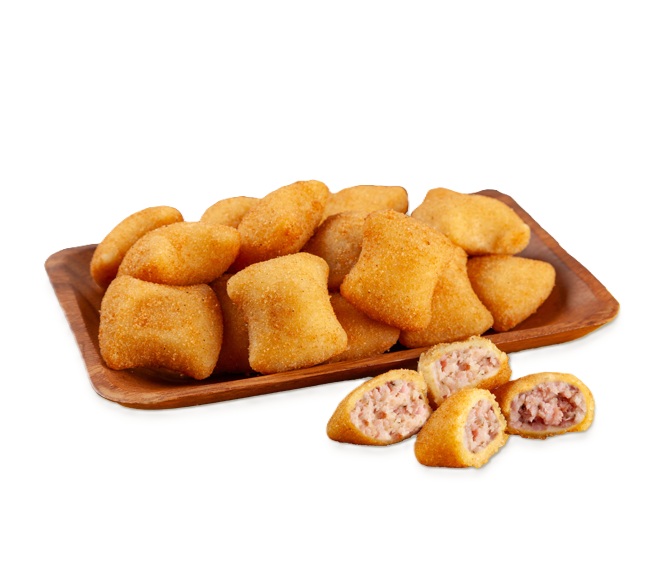 Produto congelado. Verificar na embalagem o modo de preparo.A combinação dos sonhos: um suculento e irresistível recheio de presunto e queijo, envolto por uma massa leve e crocante de dar água na boca.