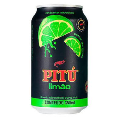 O Coquetel Alcoólico Pitú Limão 350ml é uma bebida mista pronta para consumo que combina aguardente de cana, açúcar e limão, trazendo o sabor tradicional de uma caipirinha.
