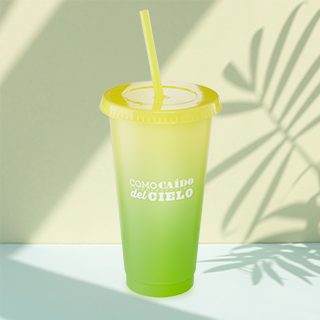 Vaso cambio de color verde