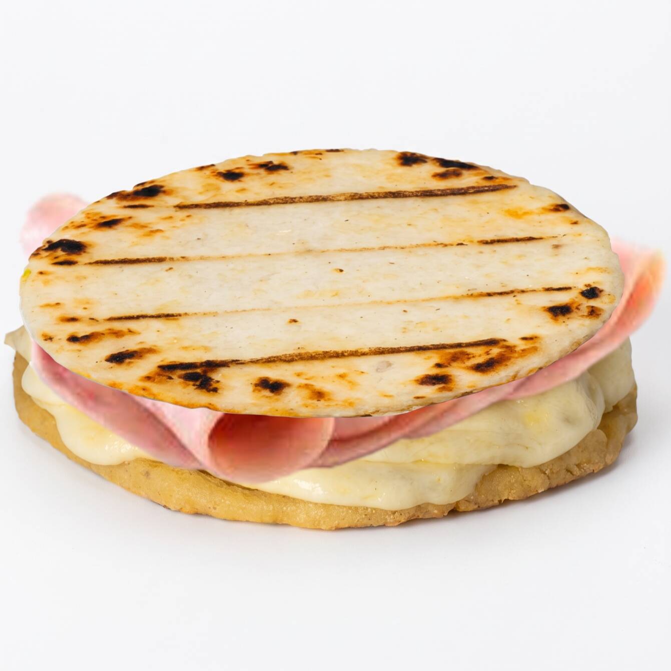 Arepa Paisa con Jamón y Queso