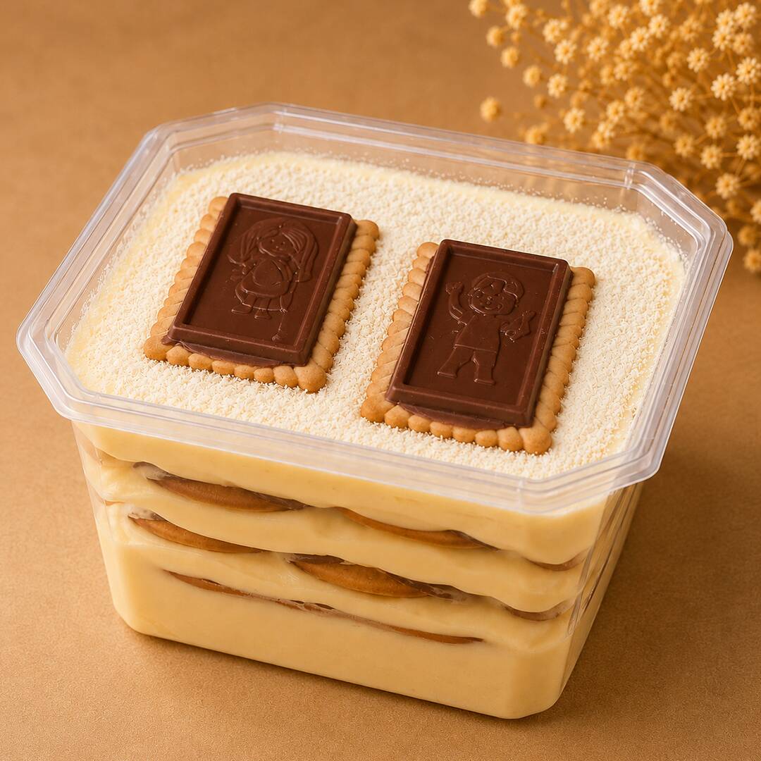 Pavê Cremoso de Ninho feito com creme de Ninho leve e aveludado, intercalado com camadas de bolacha Maizena. Produzido artesanalmente para garantir cremosidade e muito sabor em cada colherada.