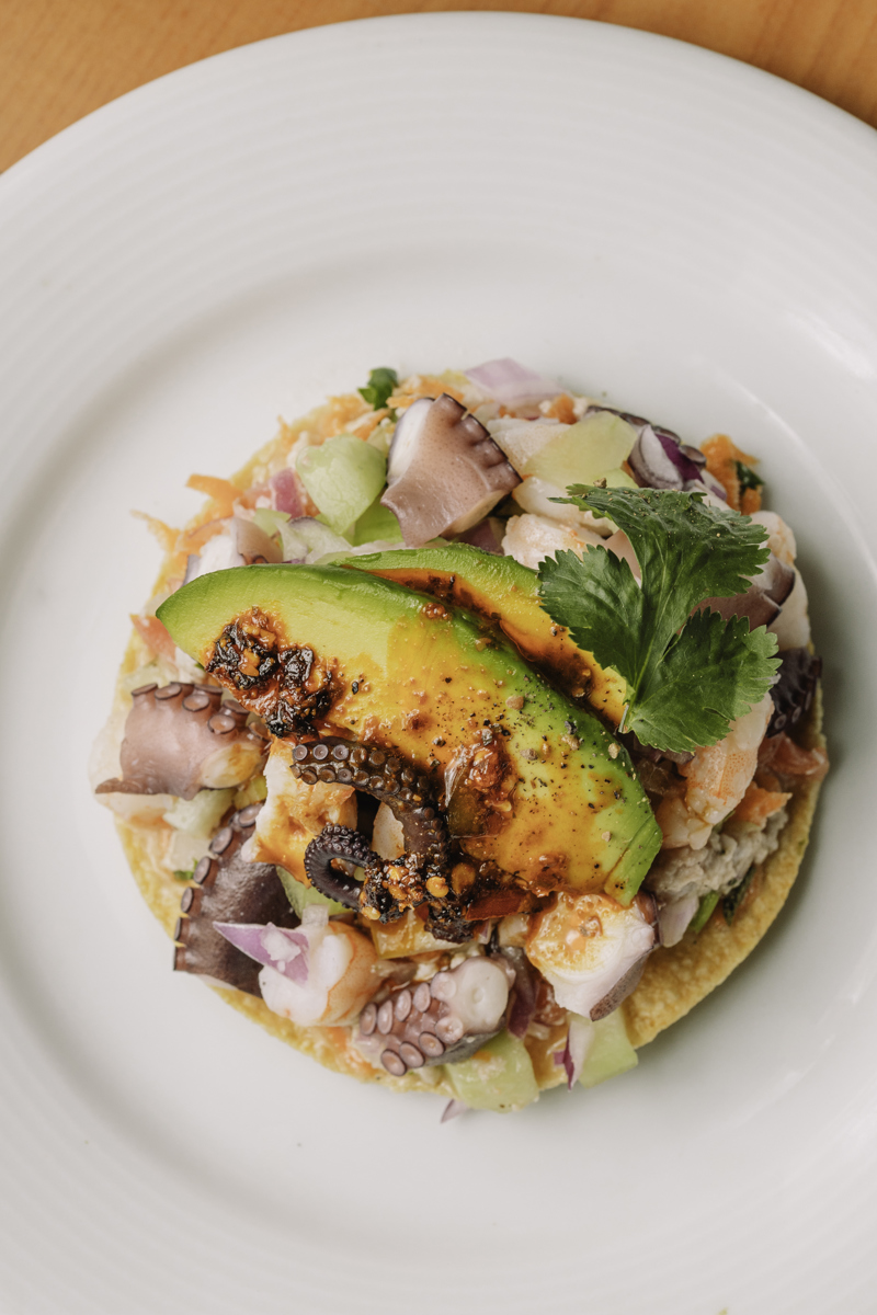 TOSTADA ESPECIAL CON CEVICHE DE PESCADO