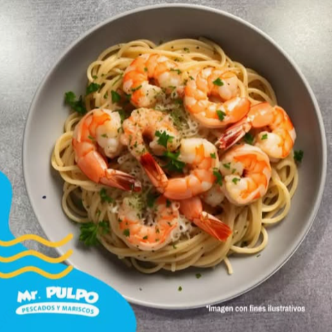 Pasta Mantequilla con Camarones
