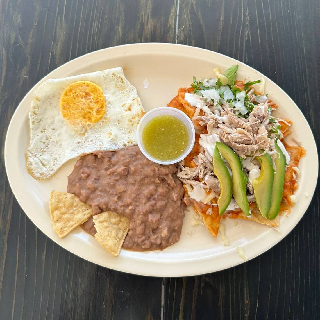 Chilaquiles con Pollo + Té