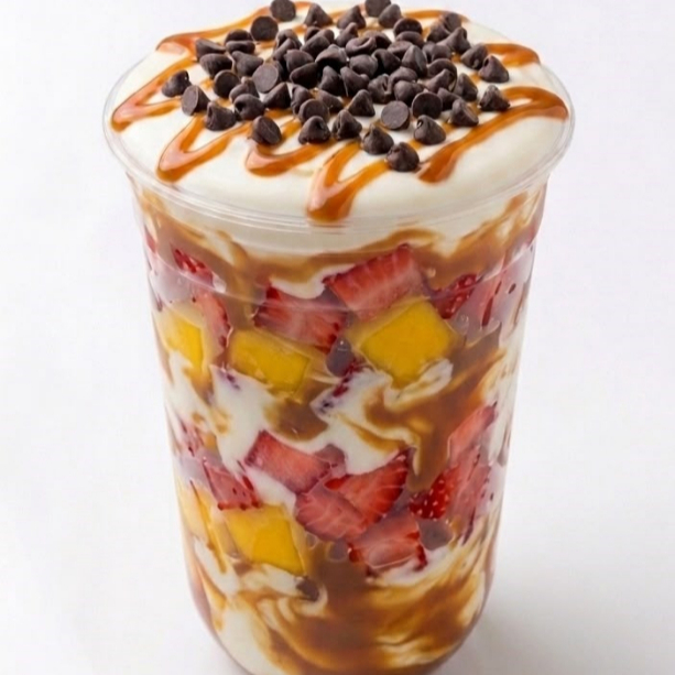 Fresa y Mango con Crema