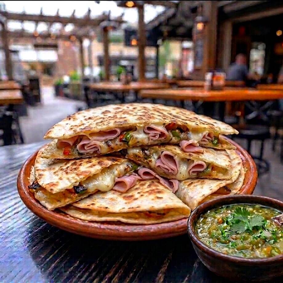 Quesadilla con Queso y Jamón