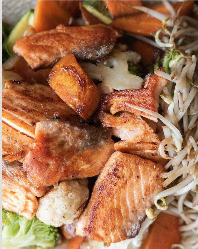 Teppanyaki salmon