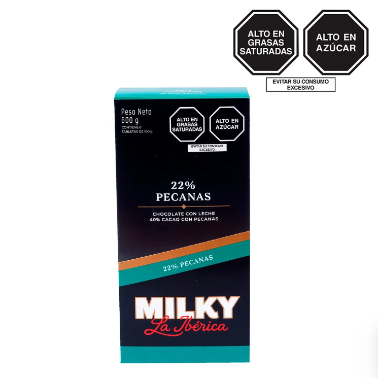 Tableta Milky Pecana 100 g 6 Piezas