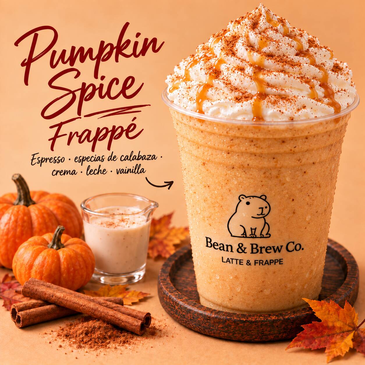 FRAPPE DE PUMPKIN SPICE.