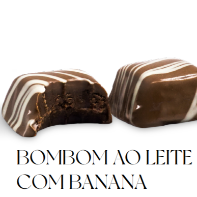 Bombom de chocolate ao leite e banana 13g