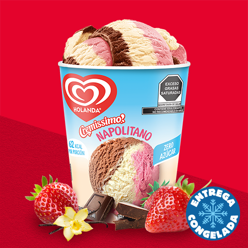 Helado Napolitano Zero Azúcar 900ml