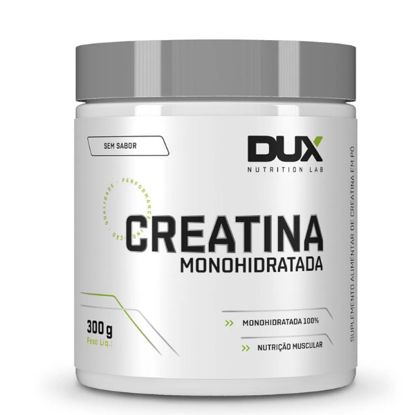 A Creatina 100% Pura DUX Nutrition é um suplemento de alta qualidade composto apenas por creatina monohidratada, sem aditivos, açúcares ou sabores, projetado para máxima absorção e desempenho. Indicada para aumento de força, potência, resistência muscular e recuperação, é ideal para atletas e praticantes de atividades intensas. Drogasil Drogasil +5 Descrição e Benefícios Principais: Pureza: Fórmula 100% monohidratada (incluindo versões com selo Creapure), sem conservantes ou ingredientes inferiores. Desempenho: Aumenta a força, potência e resistência muscular em treinos intensos. Recuperação e Massa: Acelera a recuperação pós-treino e contribui para o volume muscular saudável. Versatilidade: Sem sabor e alta solubilidade, fácil de misturar com água, sucos ou whey protein. Uso Recomendado: Misturar 3g (½ a 1 dosador, dependendo da versão) em 200ml de água, preferencialmente diariamente. Segurança: Vegana, livre de glúten e lactose em algumas versões, com certificações de qualidade.